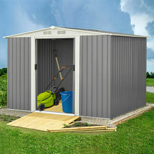 Load image into Gallery viewer, 6&#39; x 8&#39; Outdoor Storage Shed Tool House with Sliding Door-Gray
