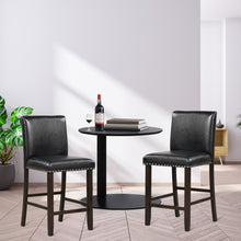 Load image into Gallery viewer, Set of 2 Bar Stools PVC Leather Counter Height Chairs for Kitchen Island
