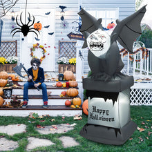Load image into Gallery viewer, 8.2 Feet Halloween Inflatable Gravestone with Gargoyle Yard Decoration and LED Lights
