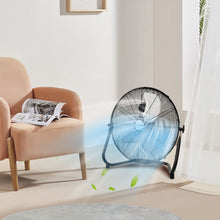 Load image into Gallery viewer, 20 Inch High Velocity Floor Fan with 3 Wind Speeds-Black

