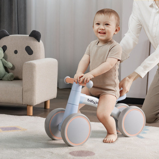 Baby Balance Bikes with 4 Wheels for 12-36 Months Toddler Mini Bike-Blue