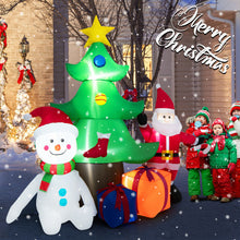 Load image into Gallery viewer, 7.2 Feet Inflatable Lighted Christmas Decoration Tree with Santa Claus
