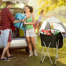 Load image into Gallery viewer, Portable Insulated Tub Party Picnic Cooler with Folding Stand-Black
