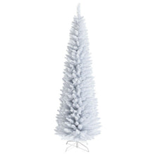 Load image into Gallery viewer, 7 Feet Unlit Artificial Slim Christmas Pencil Tree with Metal Stand
