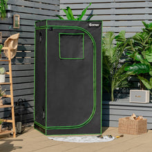 Load image into Gallery viewer, 32 x 32 x 63 Inch Mylar Hydroponic Grow Tent with Observation Window and Floor Tray-Black
