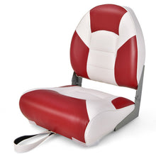 Load image into Gallery viewer, Low Back Boat Seat Folding Fishing chair with Thickened High-density Sponge Padding-Red
