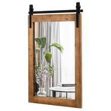 Load image into Gallery viewer, 30 x 22 Inch Wall Mount Mirror with Wood Frame-Brown
