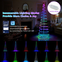 Load image into Gallery viewer, 6 Feet Light Up Spiral Christmas Tree with Tree Top Star-White
