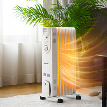 Load image into Gallery viewer, 1500W Electric Oil Heater with 3 Heat Settings and Safe Protection
