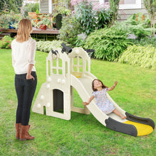 Load image into Gallery viewer, 6-In-1 Large Slide for Kids Toddler Climber Slide Playset with Basketball Hoop-Yellow
