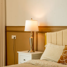 Load image into Gallery viewer, 3 Piece Lamp with Set Modern Floor Lamp and 2 Table Lamps-Silver
