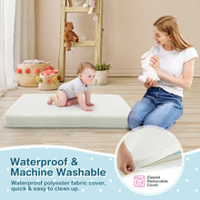 Load image into Gallery viewer, 38 x 26 Inch Dual Sided Pack N Play Baby Mattress Pad with Removable Washable Cover-White
