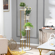 Load image into Gallery viewer, 4-Tier 48.5 Inch Metal Plant Stand-White
