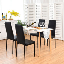 Load image into Gallery viewer, Set of 4 PVC Dining Side Metal Frame Chairs
