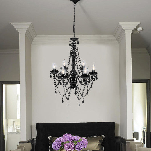 6 Lights Pendant Crystal Candle Chandeliers Lighting