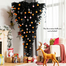 Load image into Gallery viewer, Upside Down 7 Feet Halloween Tree with 400 Purple LED Lights
