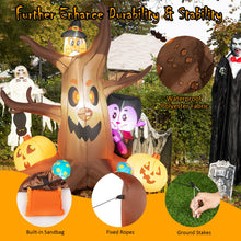 Load image into Gallery viewer, 6 Feet Inflatable Halloween Dead Tree with Pumpkin Blow up Ghost Tree and RGB Lights
