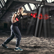 Load image into Gallery viewer, 63 Pounds Filled Punching Hanging Bag Set Kick Boxing MMA training with Gloves-Black
