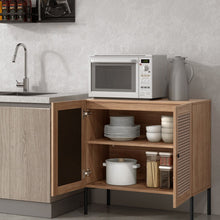 Load image into Gallery viewer, Kitchen Sideboard with 2 Rattan Doors and Adjustable Shelf-Natural
