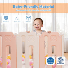 Load image into Gallery viewer, 16 Panels Baby Safety Playpen with Drawing Board-Pink
