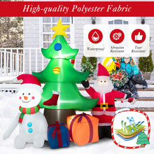 Load image into Gallery viewer, 7.2 Feet Inflatable Lighted Christmas Decoration Tree with Santa Claus
