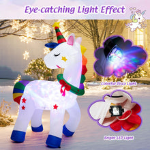 Load image into Gallery viewer, 6 Feet Inflatable Unicorn Decoration with Rainbow
