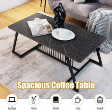 Load image into Gallery viewer, 48 Inch Modern Style Coffee Table with Spacious Tabletop for Living Room-Black
