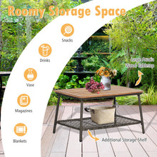 Load image into Gallery viewer, 5 Pieces Patio Rattan Furniture Set Cushioned Sofa Armrest Wooden Tabletop-Off White
