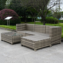 Load image into Gallery viewer, 5 pcs Outdoor Cushioned Rattan Sofa Furniture Set
