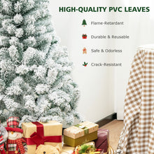Load image into Gallery viewer, 4.5 Feet Pre-Lit Premium Snow Flocked Christmas Tree with 150 Lights
