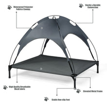 Load image into Gallery viewer, Portable Elevated Outdoor Pet Bed with Removable Canopy Shade-42&quot;
