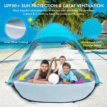 Load image into Gallery viewer, Automatic Pop-up Beach Tent with Carrying Bag-Blue
