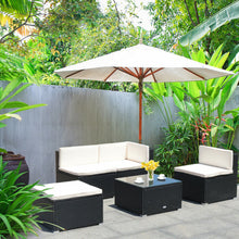 Load image into Gallery viewer, Modern Wicker Coffee Table Sofas Rattan Furniture with Sponge Cushions

