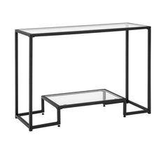 Load image into Gallery viewer, Entryway Console Sofa Side Table with Tempered Glass-Black
