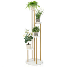 Load image into Gallery viewer, 4-Tier 48.5 Inch Metal Plant Stand-White
