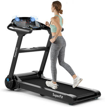 Load image into Gallery viewer, 2.25HP Folding Treadmill Running Jogging Machine with LED Touch Display-Black
