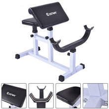 Load image into Gallery viewer, Biceps Trainer Seated Arm Barbell Curl Weight Bench

