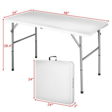 Load image into Gallery viewer, 4&#39; Folding Portable Plastic Outdoor Camp Table
