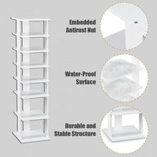 Load image into Gallery viewer, Wooden Shoes Storage Stand 7 Tiers Shoe Rack Organizer Multi-shoe Rack Shoebo
