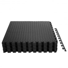Load image into Gallery viewer, 12Tiles 1/2&quot; Puzzle Exercise Floor Mats-Black
