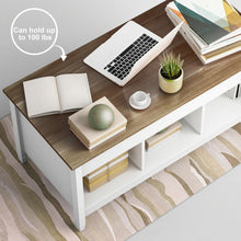 Load image into Gallery viewer, Lift Top Coffee Table with Hidden Storage Compartment-White
