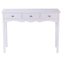 Load image into Gallery viewer, Side Sofa Table with Storage 3-Drawers-white
