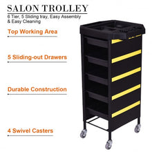 Load image into Gallery viewer, 34" Beauty Salon Styling Station Storage Rolling Cart
