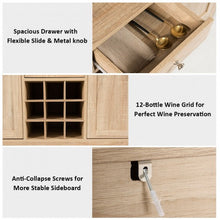Load image into Gallery viewer, Buffet Server Sideboard Wine Cabinet Console-Natural
