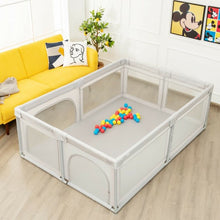Load image into Gallery viewer, Extra-Large Safety Baby Fence with 50 Ocean Balls-Gray
