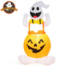 Load image into Gallery viewer, 4.5&#39; Halloween Inflatable Ghost in Pumpkin with Light
