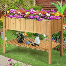 Load image into Gallery viewer, Wooden Elevated Planter Box Shelf Suitable for Garden Use
