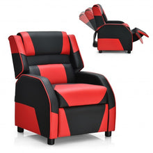 Load image into Gallery viewer, Kids Youth PU Leather Gaming Sofa Recliner with Headrest and Footrest-Red
