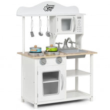 Load image into Gallery viewer, Wooden Pretend Play Kitchen Set for Kids with Accessories and Sink
