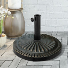Load image into Gallery viewer, 31.5 lbs Market Heavy-Duty Outdoor Stand Bronze Umbrella Base
